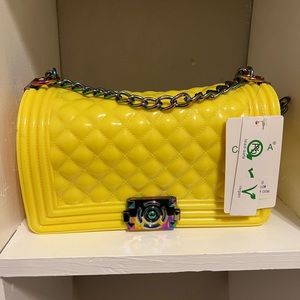 Yellow Quilted Jelly Bag